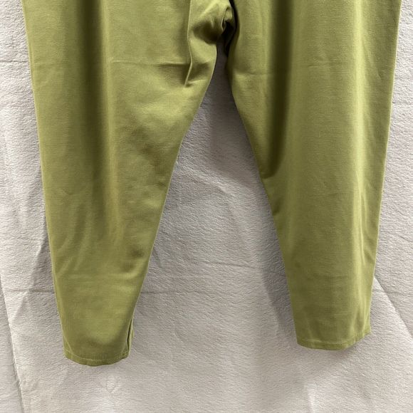 Soft Surroundings Leggings Plus Size 3X Olive Green Pullon Stretch Cropped - Picture 7 of 9